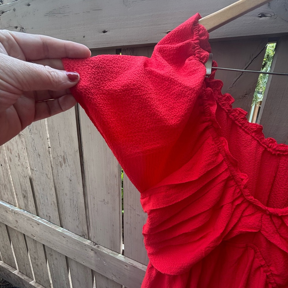🎉NWT🎉 Red Ruffled Maxi Dress - Picture 10 of 16